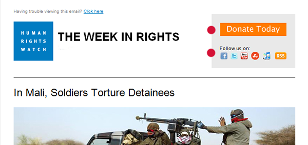 human rights watch enews